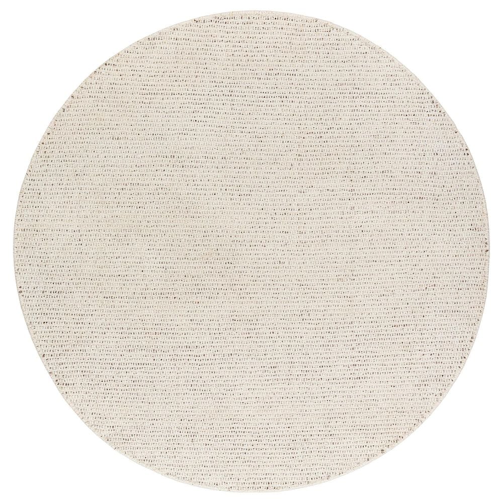 Surya Azalea 8" Round Light Beige, Black and Gray Area Rug, , large