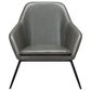 Zuo Modern Manuel Accent Chair in Gray Faux Leather, , large