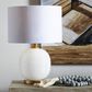 Maple and Jade Modern Accent Lamp in White and Gold, , large