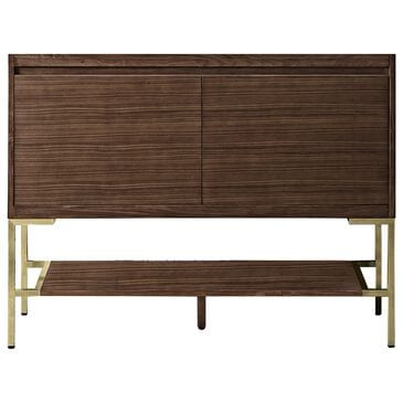 James Martin Vanities Mantova 47.3" Single Vanity Cabinet in Mid-Century Walnut and Champagne Brass, , large