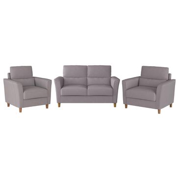 CorLiving Georgia 3-Piece Stationary Living Room Set in Light Gray, , large