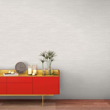 Tempaper Moire Dots Pearl Grey Peel and Stick Wallpaper, , large