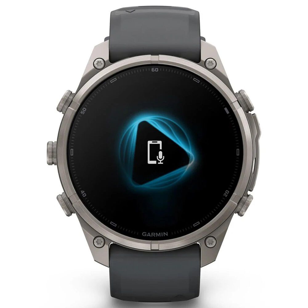 Garmin fenix 9 Pro Smartwatch 47mm Titanium with Graphite and Black Silicone Band, , large