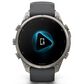 Garmin fenix 9 Pro Smartwatch 47mm Titanium with Graphite and Black Silicone Band, , large