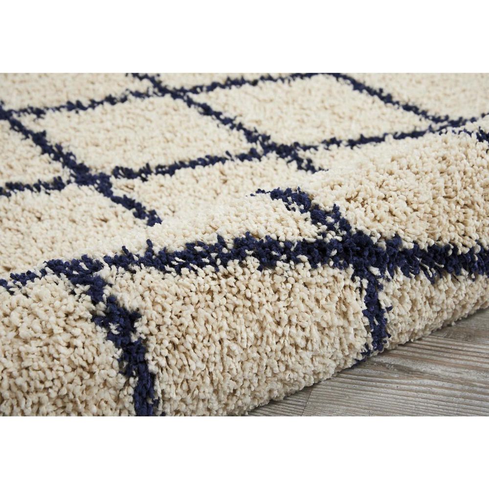 Nourison Brisbane BRI08 8&#39;2&quot; x 10&#39; Ivory and Blue Area Rug, , large