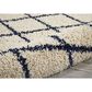 Nourison Brisbane BRI08 8"2" x 10" Ivory and Blue Area Rug, , large