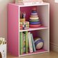 HOMLUX 2-Tier Cube Compact Storage Shelf Organizer Bookcase in Pink and White, , large