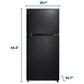 Element 18.1 Cu. Ft. Top Freezer Refrigerator in Black, , large