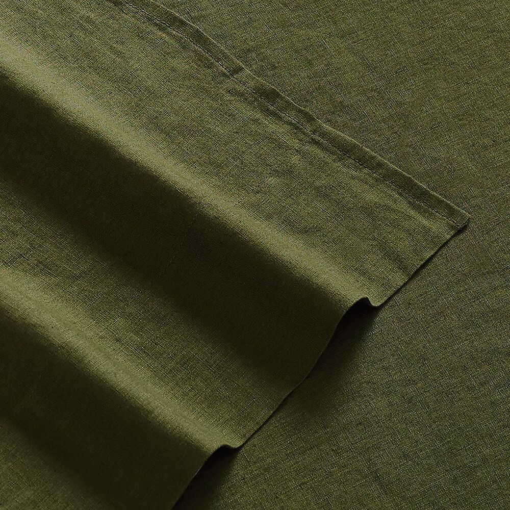 Pem America Brooklyn Loom Linen 4-Piece King Sheet Set in Olive Green, , large