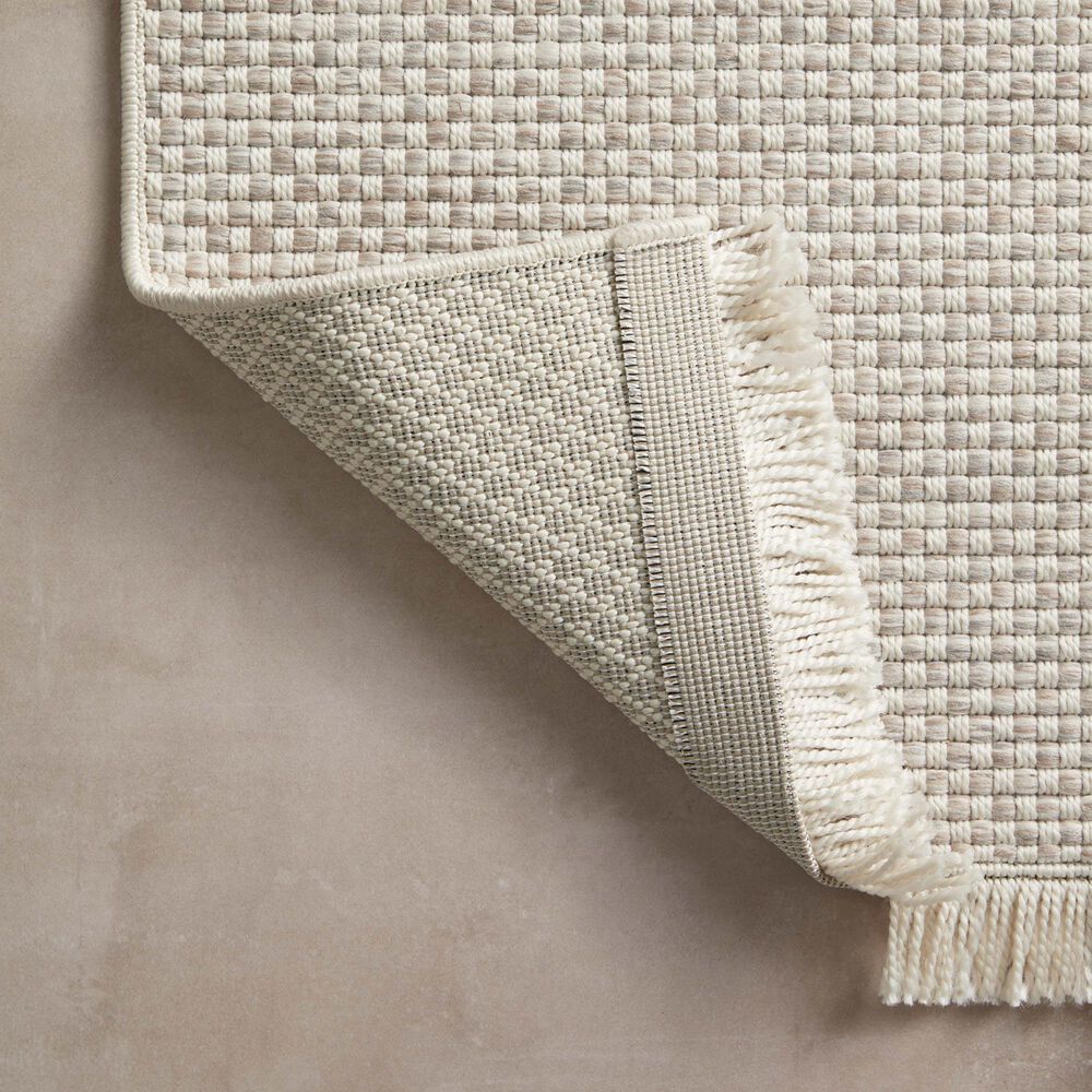 Amber Lewis x Loloi Malibu MAB-05 2&#39;3&quot; x 3&#39;9&quot; Ivory and Dove Indoor/Outdoor Area Rug, , large