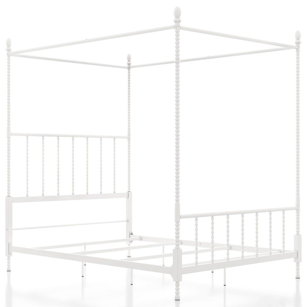 Furniture of America Elliot Full Canopy Bed in White, , large