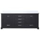 Lexora Home Dukes 80" Double Bathroom Vanity in Espresso with 2 cm White Quartz Top and Rectangular Sinks, , large