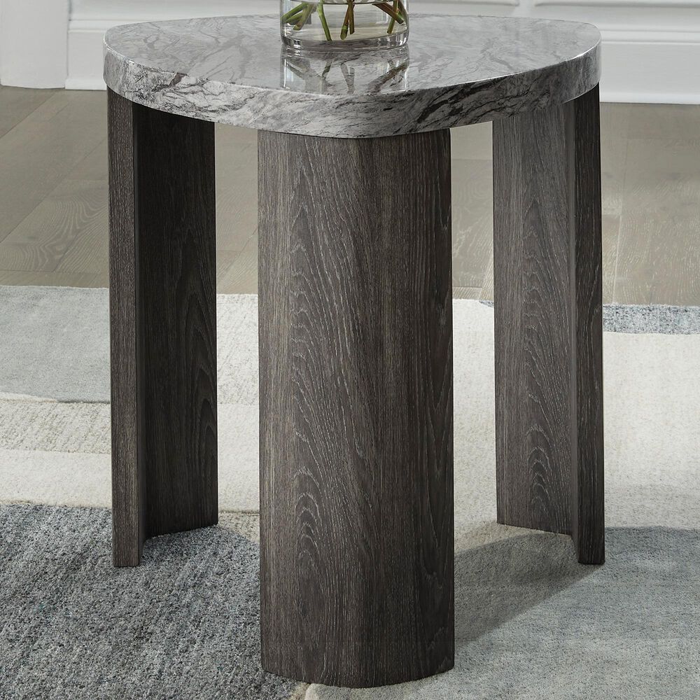 Ashley Surmour End Table in Gray and Brown, , large