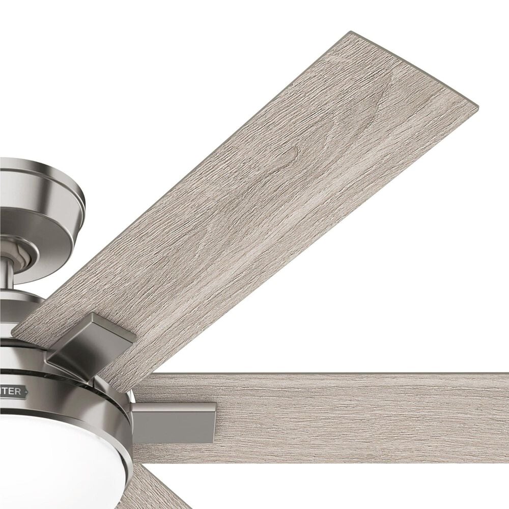 Hunter Georgetown 52&quot; Ceiling Fan with LED Light in Brushed Nickel, , large