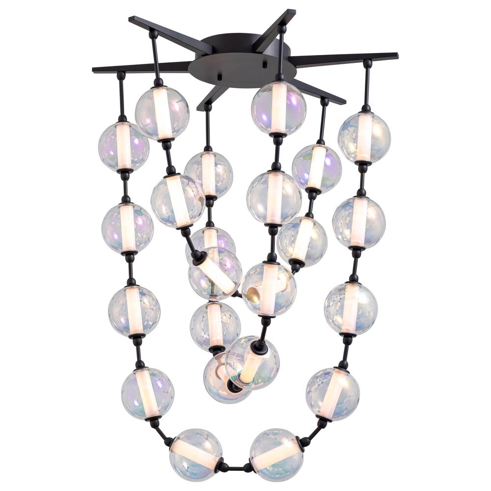 Golden Lighting Pearla 28" LED Pendant in Matte Black, , large