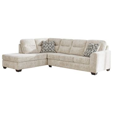 Ashley Lonoke 2-Piece Left Facing Sectional with Chaise in Parchment, , large