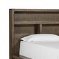 Riva Ridge Modern Loft Queen Bookcase Platform Bed in Greystone, , large