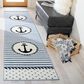 Safavieh Carousel 2"3" x 10" Ivory and Navy Kids Runner, , large