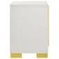 Pacific Landing Marceline 2-Drawer Nightstand in White and Gold, , large