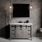 Lexora Home Marsyas 48" Single Bathroom Vanity in Ash Grey with White Quartz Top and Rectangular Sink, , large