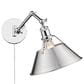 Golden Lighting Orwell 1-Light Wall Sconce in Chrome, , large