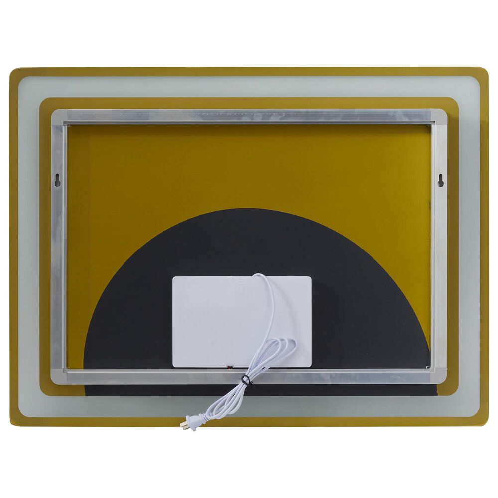 Maple and Jade 32&quot; Room LED Mirror in Silver and White, , large