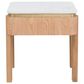 Fairfield Chair Portobello Square End Table in White, Light Brown and Brushed Brass, , large