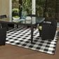Oriental Weavers Marina Black and Ivory 7"10" x 10"10" Indoor/Outdoor Area Rug, , large