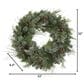 The Gerson Company 32" Pine Wreath with LED Lights in Green, , large