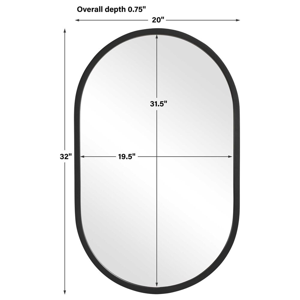 Salt &amp; Light 32&quot; x 20&quot; Wall Mirror in Matte Black, , large