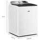 Maytag 5.2 Cu. Ft. Smart Top Load Washer and 7.4 Cu. Ft. Smart Electric Top Load Dryer Laundry Pair in White, , large