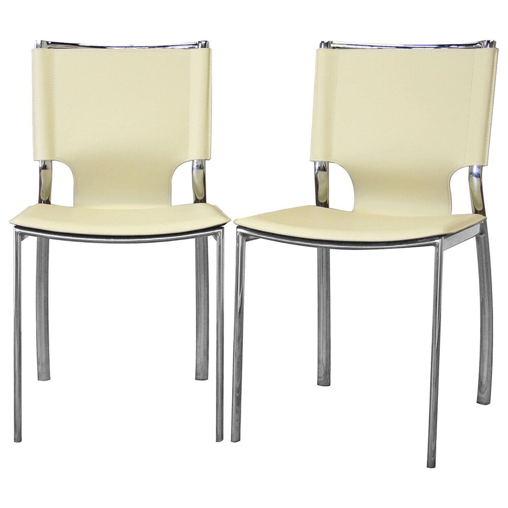 Baxton Studio Montclare Side Chair in Chrome (Set of 2), , large