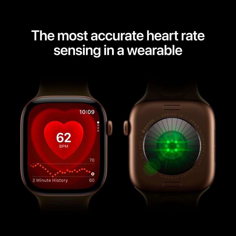 Apple Watch Series 12 (GPS) 42mm Dark Bronze Aluminum Case with Dark Bronze Milanese Loop (Pre-Order), , large