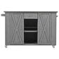 Hearth and Haven Outdoor Kitchen Island with Stainless Steel Top in Grey, , large