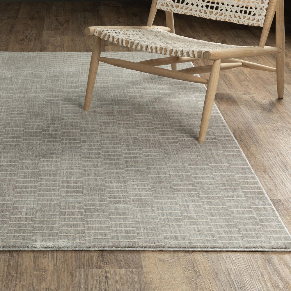 Oriental Weavers Oliver OLV01 Grey and Beige 7'10" x 10'10" Area Rug, , large