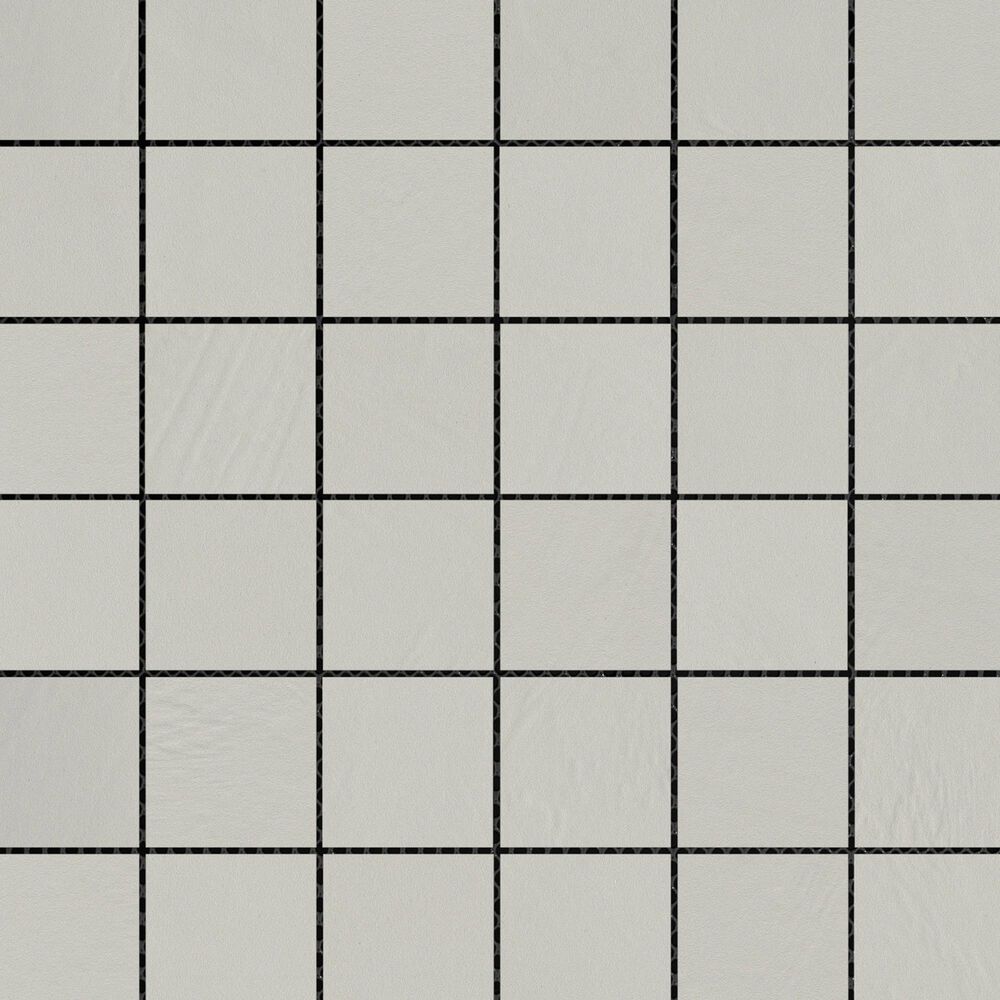 Emser Council Silver 2" x 2" Square on 12" x 12" Porcelain Mosaic Sheet, , large