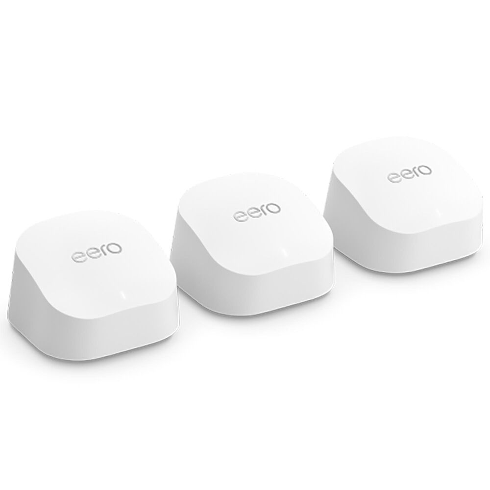 eero 6+ Dual-Band Mesh Wi-Fi 6 Router and 2 Extenders in White, , large