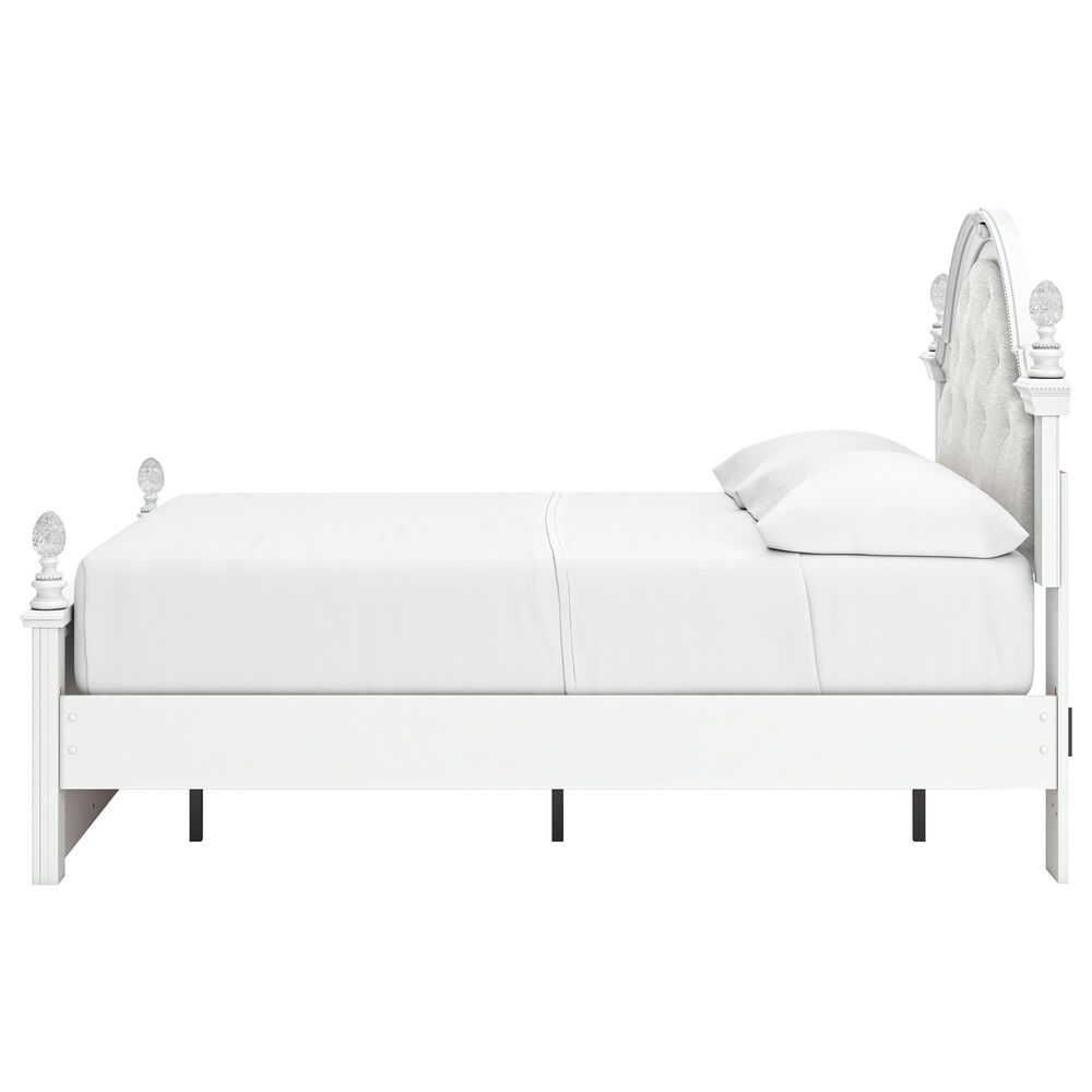 Ashley Kozlani Full Upholstered Storage Bed in Matte White, , large