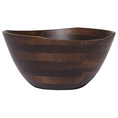 Lipper Large Wavy Rim Bowl in Walnut