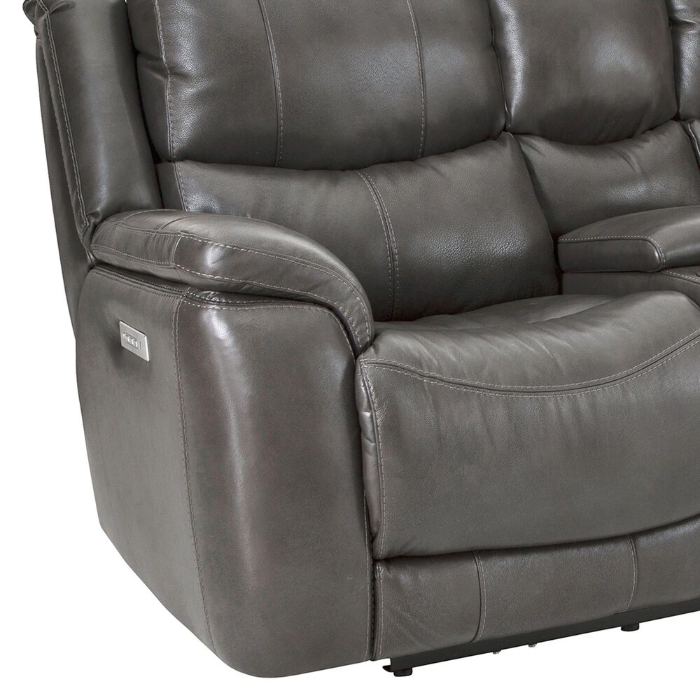 Homestretch Custom Comfort Power Reclining Loveseat in Galaxy Gray, , large