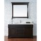 James Martin Vanities Brookfield 60" Single Bathroom Vanity in Burnished Mahogany with Single Hole 3 cm White Zeus Quartz Top and Rectangular Sink, , large
