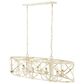 Golden Lighting Alcott 8-Light Linear Pendant in Antique Ivory and Gold, , large