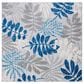 Safavieh Cabana CBN814F 6"7" Square Grey and Blue Indoor/Outdoor Area Performance Rug, , large