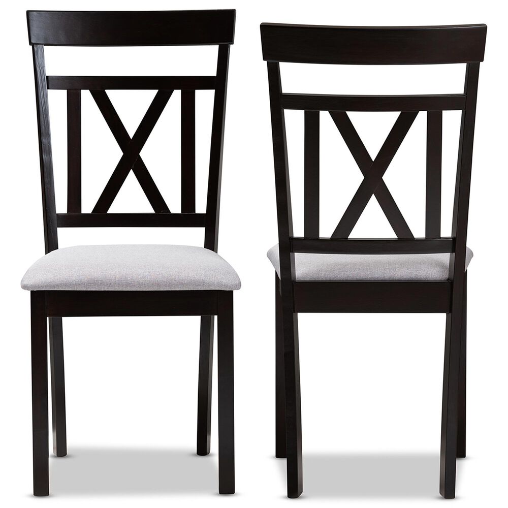 Baxton Studio Rosie Side Chair in Espresso Brown (Set of 2), , large