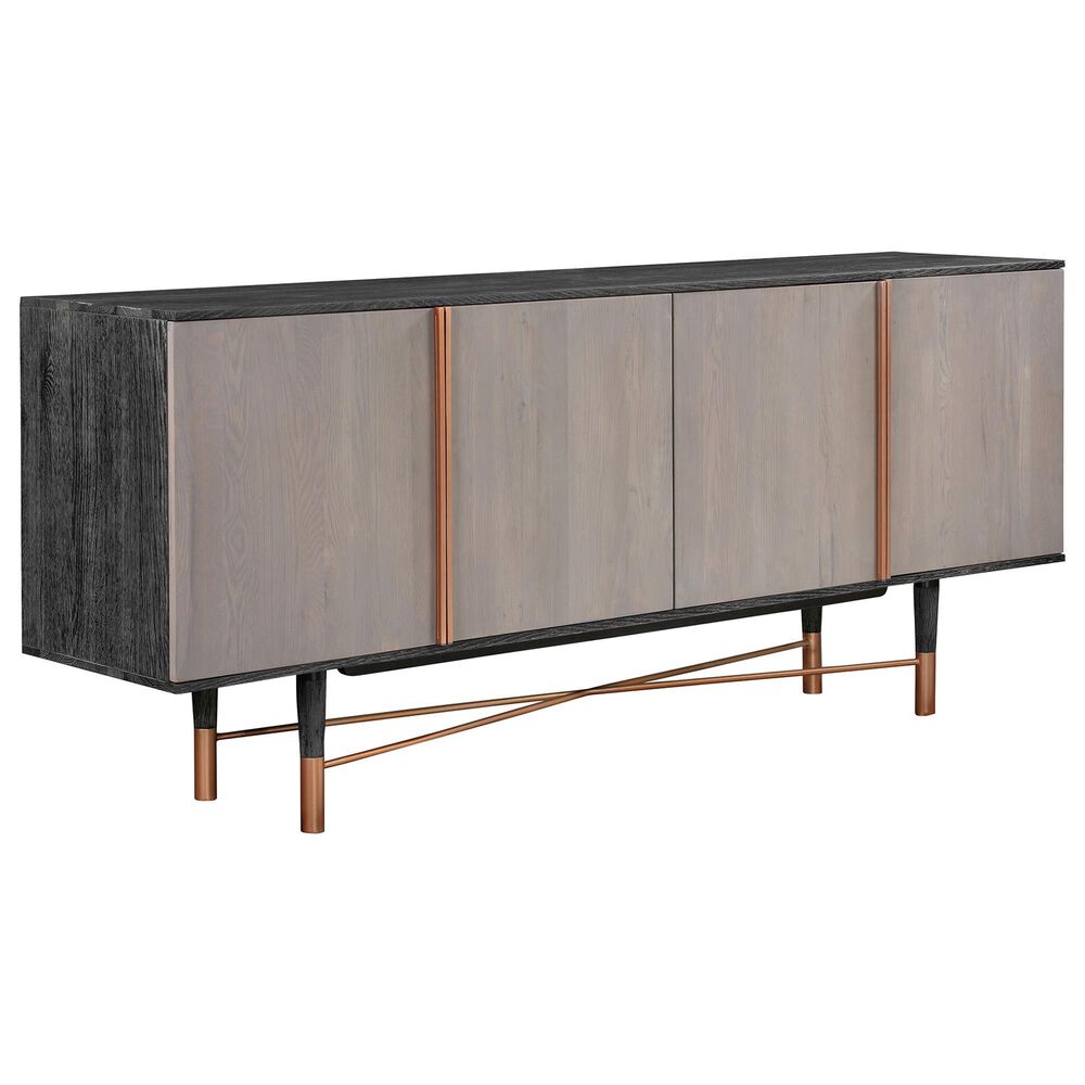 Blue River Turnin Sideboard in Black Brushed and Copper, , large
