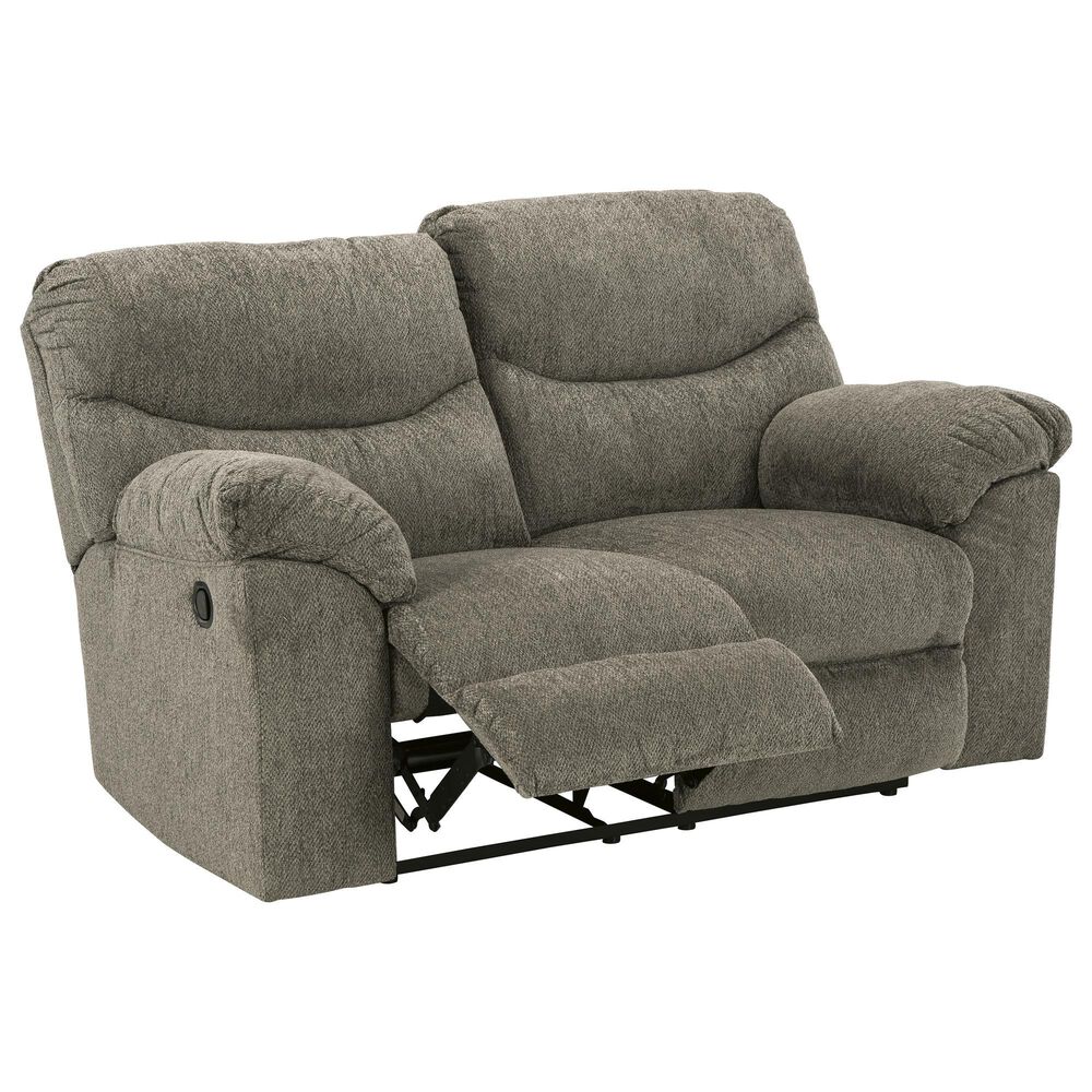 Ashley Alphons Manual Reclining Loveseat in Putty, , large