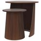 Coaster Yency 2-Piece Round Nesting Table Set in Dark Brown, , large