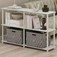 HOMLUX Turn-N-Tube 3-Tier Double Size Storage Display Rack in White, , large