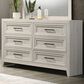 Crown Mark Lorraine 6-Drawer Dresser in Antique White, , large