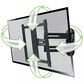 Sanus Advanced Full-Motion 4D and Shift Wall Mount for 32" - 65" TVs in Black, , large